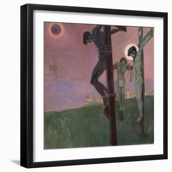 Crucifixion with Darkened Sun-Egon Schiele-Framed Giclee Print