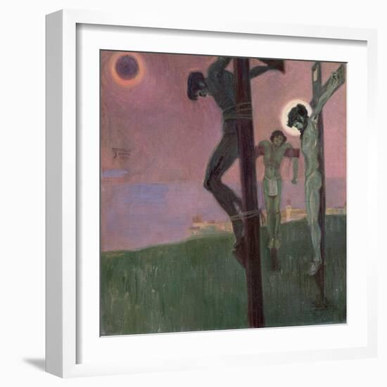 Crucifixion with Darkened Sun-Egon Schiele-Framed Giclee Print