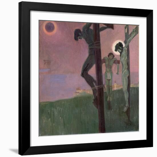 Crucifixion with Darkened Sun-Egon Schiele-Framed Giclee Print