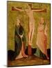 Crucifixion with Mary and John (Oil on Panel)-German School-Mounted Giclee Print