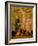 Crucifixion with Mary and John (Oil on Panel)-German School-Framed Giclee Print