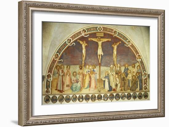 Crucifixion with Saints, by Giovanni Da Fiesole, known as Fra Angelico-null-Framed Giclee Print