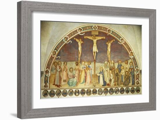 Crucifixion with Saints, by Giovanni Da Fiesole, known as Fra Angelico-null-Framed Giclee Print