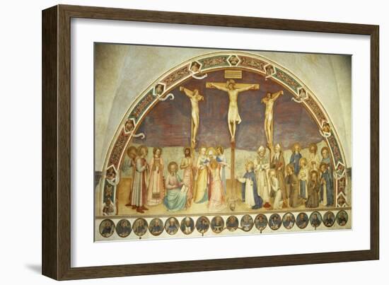 Crucifixion with Saints, by Giovanni Da Fiesole, known as Fra Angelico-null-Framed Giclee Print