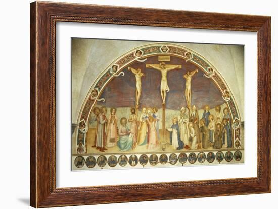 Crucifixion with Saints, by Giovanni Da Fiesole, known as Fra Angelico-null-Framed Giclee Print