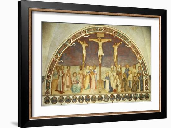 Crucifixion with Saints, by Giovanni Da Fiesole, known as Fra Angelico-null-Framed Giclee Print