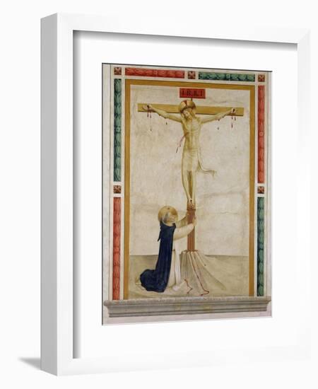 Crucifixion with St. Dominic-Fra Angelico-Framed Giclee Print