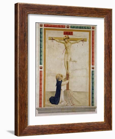 Crucifixion with St. Dominic-Fra Angelico-Framed Giclee Print