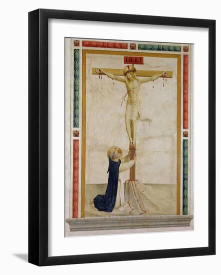 Crucifixion with St. Dominic-Fra Angelico-Framed Giclee Print