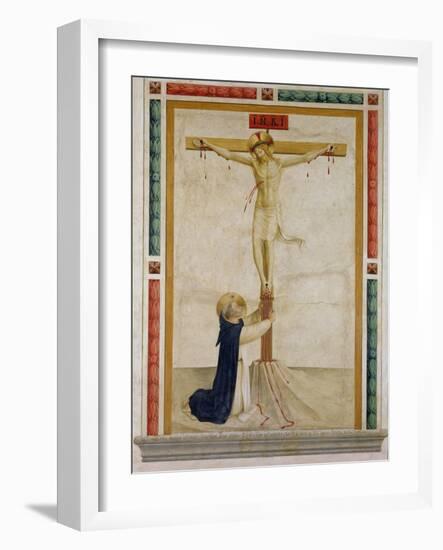 Crucifixion with St. Dominic-Fra Angelico-Framed Giclee Print