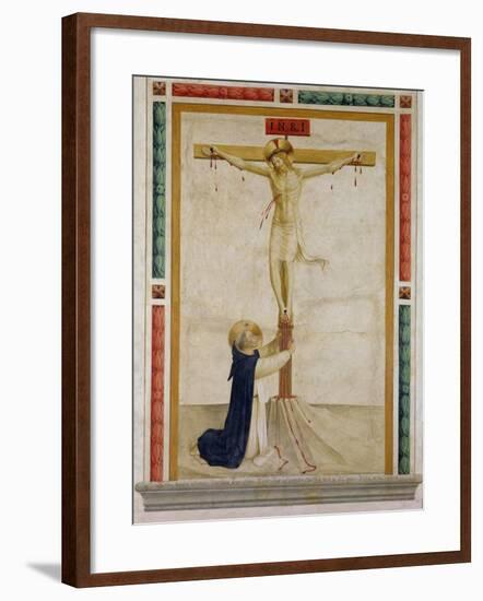 Crucifixion with St. Dominic-Fra Angelico-Framed Giclee Print