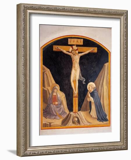 Crucifixion with the Virgin Mary and St. Dominic-Beato Angelico-Framed Art Print
