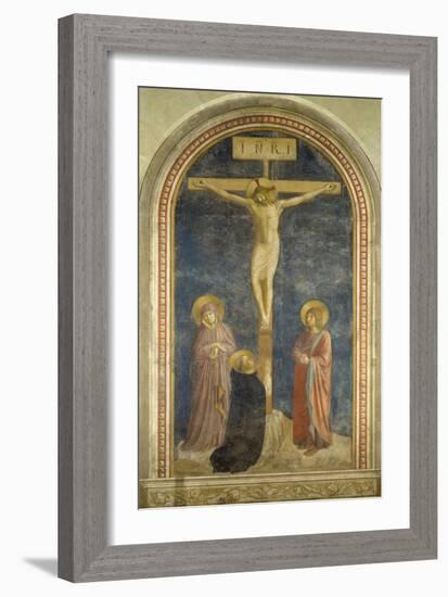 Crucifixion with the Virgin, Ss, John the Evangelist and Dominic, 1442-Fra Angelico-Framed Giclee Print