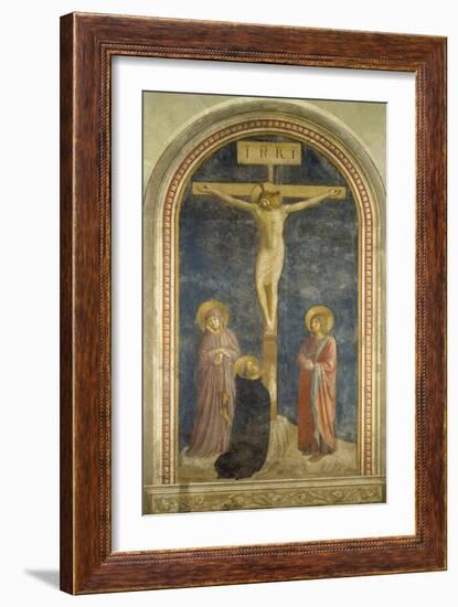 Crucifixion with the Virgin, Ss, John the Evangelist and Dominic, 1442-Fra Angelico-Framed Giclee Print