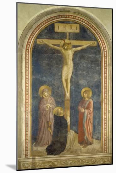 Crucifixion with the Virgin, Ss, John the Evangelist and Dominic, 1442-Fra Angelico-Mounted Giclee Print