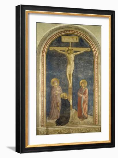 Crucifixion with the Virgin, Ss, John the Evangelist and Dominic, 1442-Fra Angelico-Framed Giclee Print