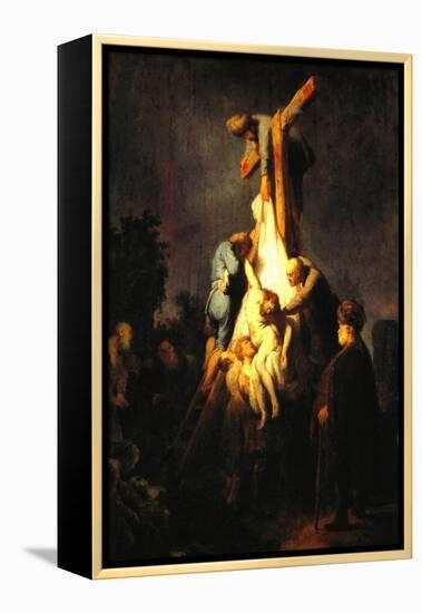 Crucifixion-Rembrandt van Rijn-Framed Stretched Canvas