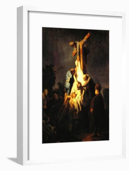 Crucifixion-Rembrandt van Rijn-Framed Art Print