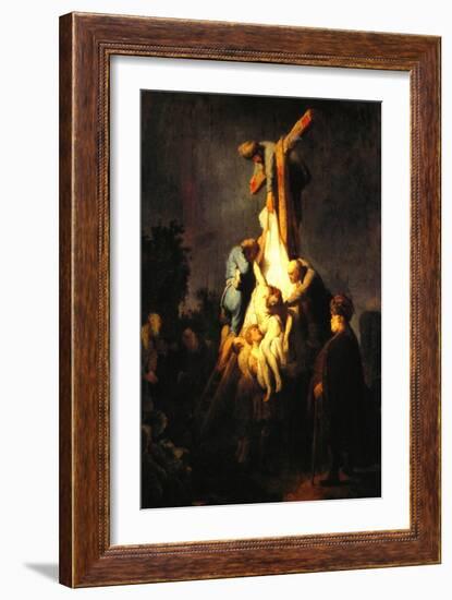 Crucifixion-Rembrandt van Rijn-Framed Art Print