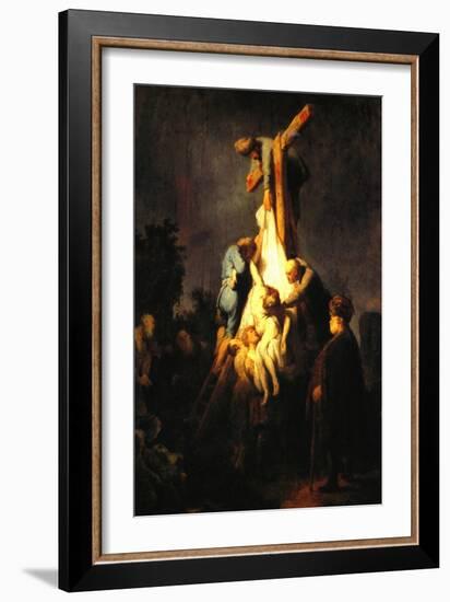 Crucifixion-Rembrandt van Rijn-Framed Art Print