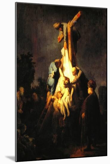 Crucifixion-Rembrandt van Rijn-Mounted Art Print