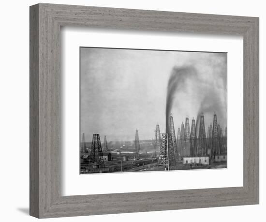 Crude Oil Gushing from Rig-null-Framed Photographic Print