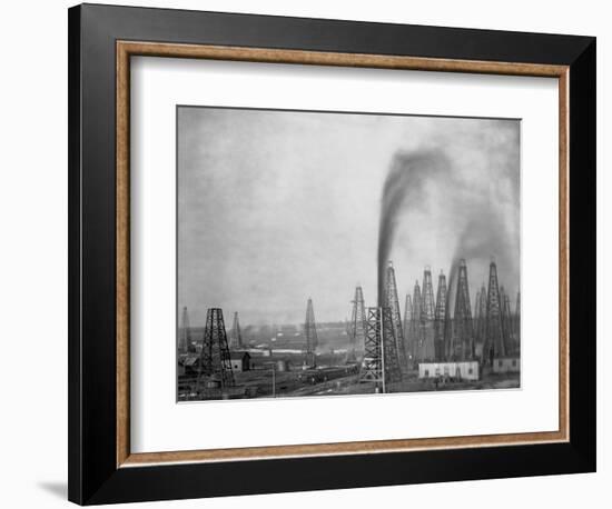 Crude Oil Gushing from Rig-null-Framed Photographic Print