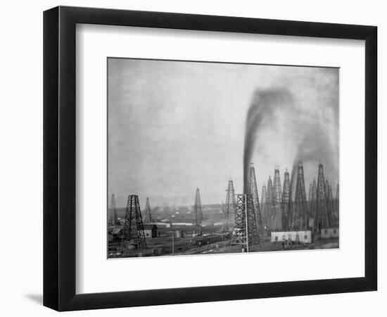 Crude Oil Gushing from Rig-null-Framed Photographic Print