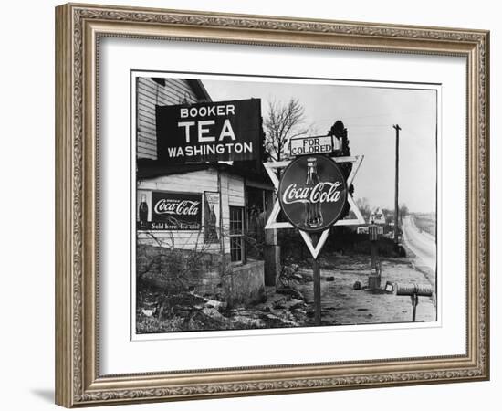 Cruel Display of Racist Condescension in the Land of Segregation-Margaret Bourke-White-Framed Premium Photographic Print