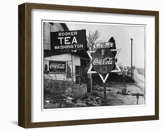 Cruel Display of Racist Condescension in the Land of Segregation-Margaret Bourke-White-Framed Premium Photographic Print