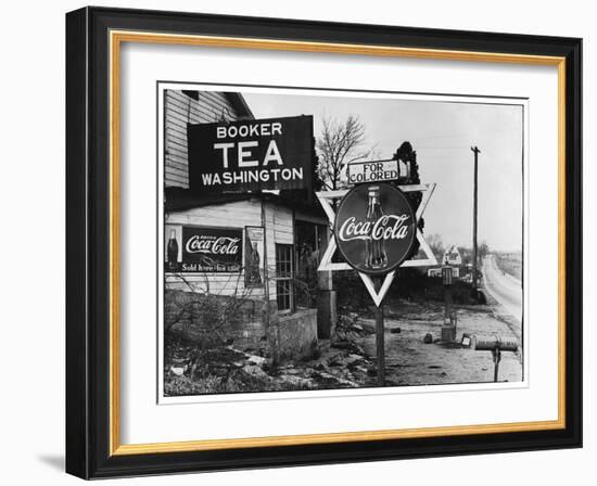 Cruel Display of Racist Condescension in the Land of Segregation-Margaret Bourke-White-Framed Premium Photographic Print