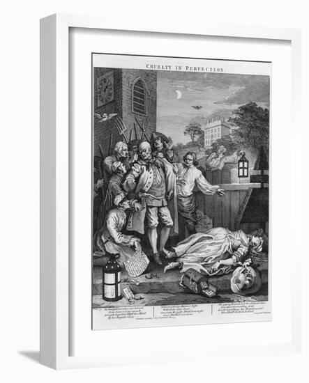 Cruelty in Perfection, from "The Four Stages of Cruelty", 1751-William Hogarth-Framed Giclee Print