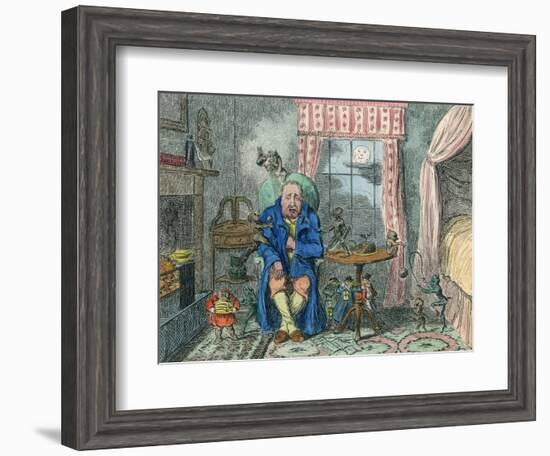 Cruikshank, Indigestion-George Cruikshank-Framed Art Print