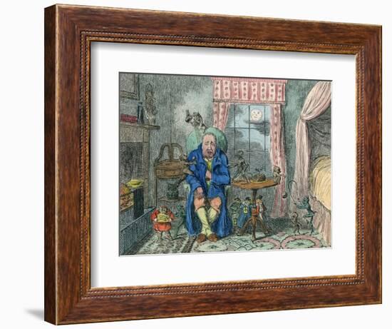 Cruikshank, Indigestion-George Cruikshank-Framed Art Print