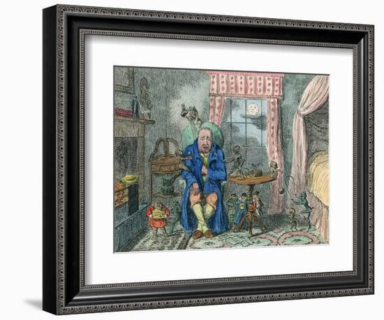 Cruikshank, Indigestion-George Cruikshank-Framed Art Print