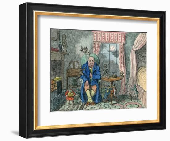 Cruikshank, Indigestion-George Cruikshank-Framed Art Print