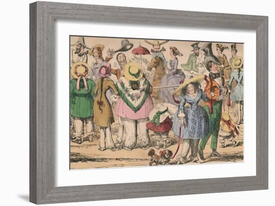 'Cruikshank's Exhibition of Bloomers in Hyde Park, 1852', c1870-George Cruikshank-Framed Giclee Print