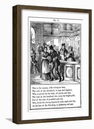 Cruikshank, the Gin Shop, Plate 7-George Cruikshank-Framed Art Print