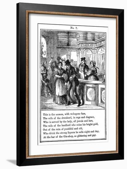 Cruikshank, the Gin Shop, Plate 7-George Cruikshank-Framed Art Print