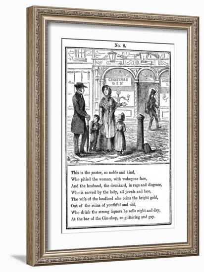 Cruikshank, the Gin Shop, Plate 8-George Cruikshank-Framed Art Print