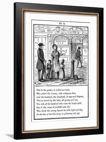 Cruikshank, the Gin Shop, Plate 8-George Cruikshank-Framed Art Print