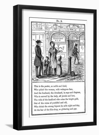 Cruikshank, the Gin Shop, Plate 8-George Cruikshank-Framed Art Print