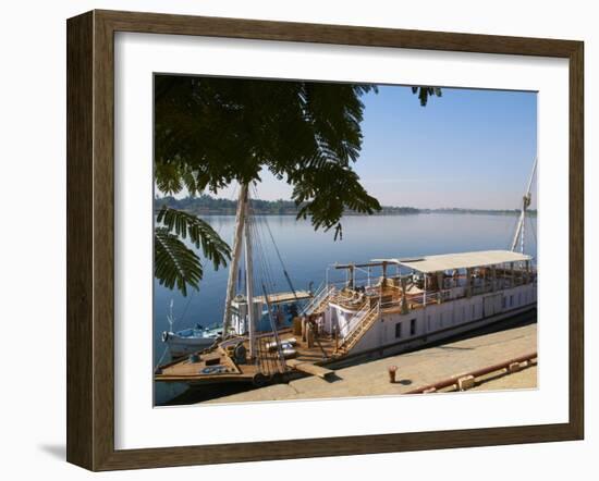 Cruise on the River Nile Between Luxor and Aswan with Dahabieh Type of Boat, the Lazuli, Egypt, Nor-Tuul-Framed Photographic Print