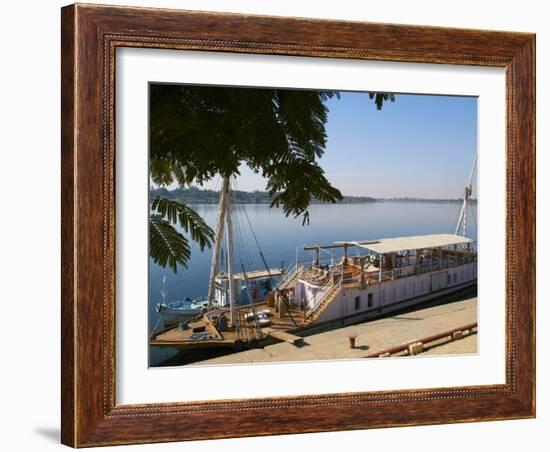Cruise on the River Nile Between Luxor and Aswan with Dahabieh Type of Boat, the Lazuli, Egypt, Nor-Tuul-Framed Photographic Print