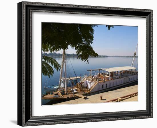 Cruise on the River Nile Between Luxor and Aswan with Dahabieh Type of Boat, the Lazuli, Egypt, Nor-Tuul-Framed Photographic Print