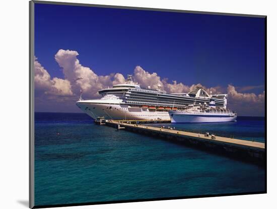 Cruise Ship, Cozumel, Mexico-Walter Bibikow-Mounted Photographic Print