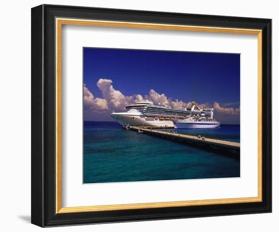 Cruise Ship, Cozumel, Mexico-Walter Bibikow-Framed Photographic Print