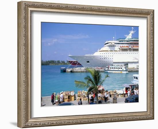 Cruise Ship, Dockside, Nassau, Bahamas, West Indies, Central America-J Lightfoot-Framed Photographic Print