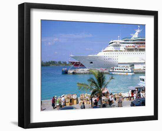 Cruise Ship, Dockside, Nassau, Bahamas, West Indies, Central America-J Lightfoot-Framed Photographic Print