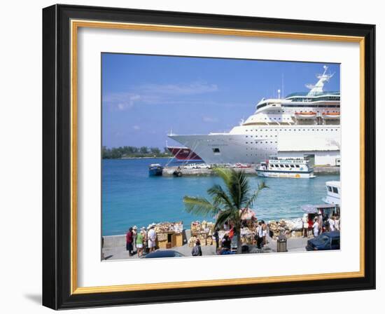 Cruise Ship, Dockside, Nassau, Bahamas, West Indies, Central America-J Lightfoot-Framed Photographic Print